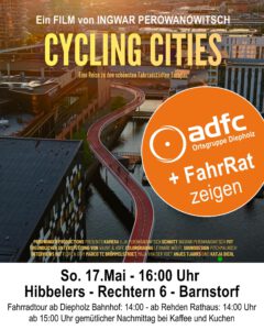 Flyer für die Filmvorführung Cycling Cities